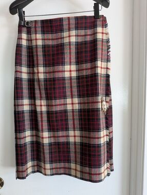Vintage Size 14.Jedburgh Kiltmakers Scotland Women'Classic Tartan Wrap Skirt